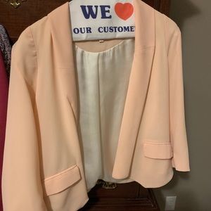 Skies are blue pink blazer